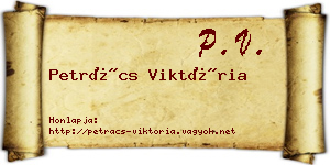 Petrács Viktória névjegykártya